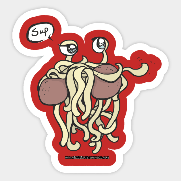 Chill Flying Spaghetti Monster Sticker by chibikodama